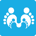Footprints Play School and Day Care logo